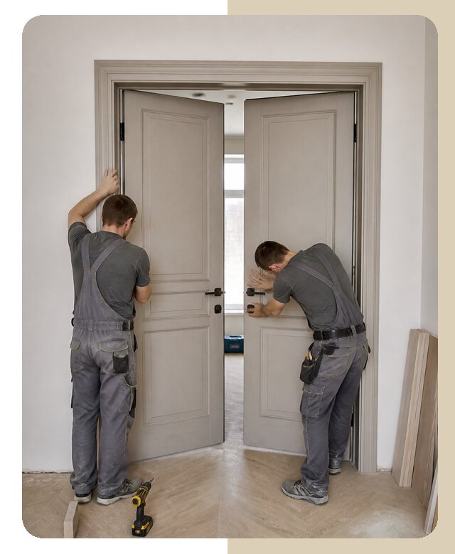 Установка двустворчатой двери в Минеральных Водах от 6733 р. | Дверной